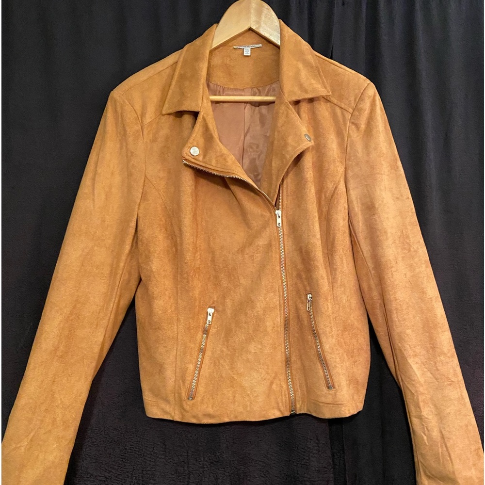 Moto jacket faux suede